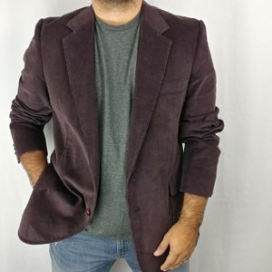 Vintage Hagger Chocolate Brown Corduroy Blazer